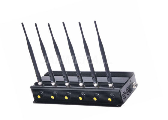 Qualität  6 Band Desktop Cell Phone Signal Jammer , Adjustable Cellular 3G 4G WiFi Jammer usine